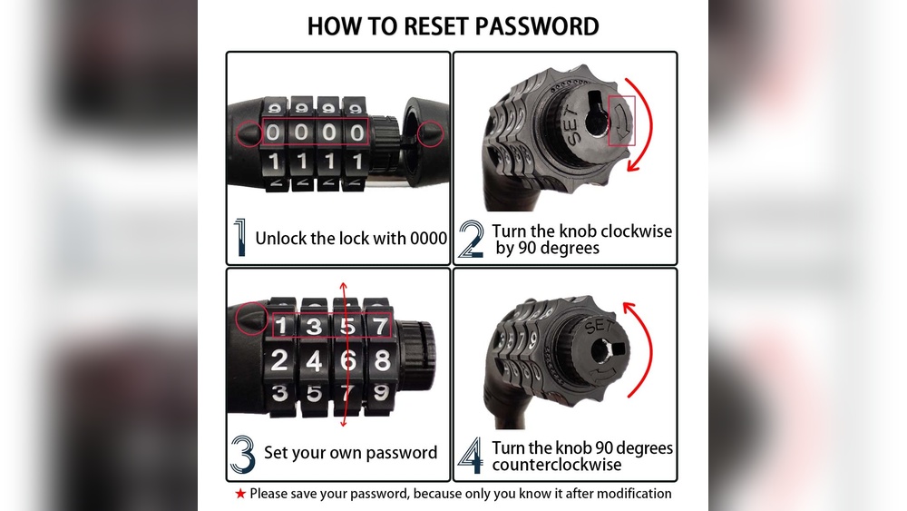 How to Reset Bike Lock 4 Digit