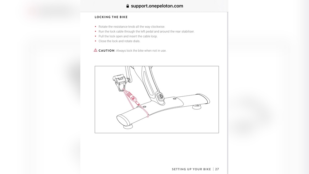 How to Lock Peloton Bike