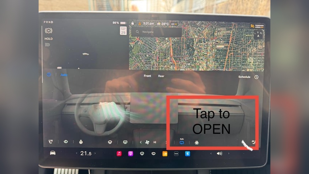 How to Open Tesla Glove Box Without Screen