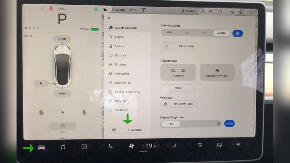 How to Open the Glove Box on a Tesla
